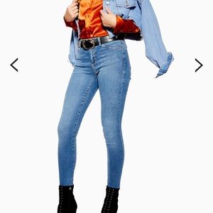 Topshop mid blue leigh jeans